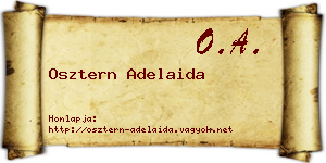 Osztern Adelaida névjegykártya